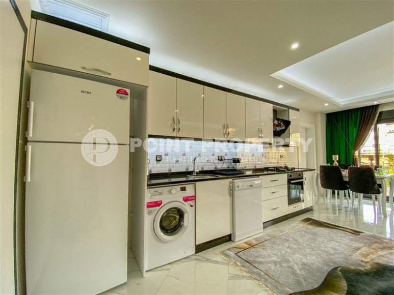 Two-level apartment with 2+1 layout with furniture and access to the terrace, Oba district, 86 m2-id-1307-photo-4