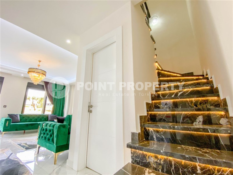 Two-level apartment with 2+1 layout with furniture and access to the terrace, Oba district, 86 m2-id-1307-photo-9