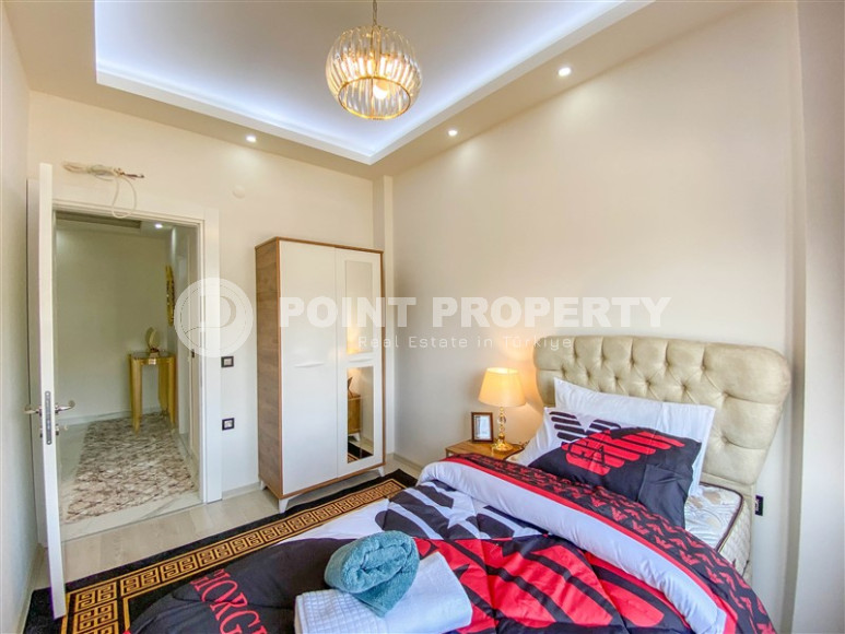 Two-level apartment with 2+1 layout with furniture and access to the terrace, Oba district, 86 m2-id-1307-photo-14