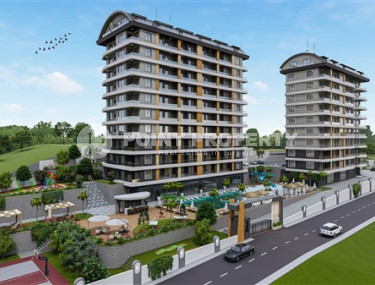 Двухуровневые апартаменты 100 м2 в строящейся резиденции с собственным пляжем, район Авсаллар-id-3622-фото-2