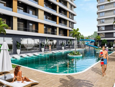 Двухуровневые апартаменты 100 м2 в строящейся резиденции с собственным пляжем, район Авсаллар-id-3622-фото-4