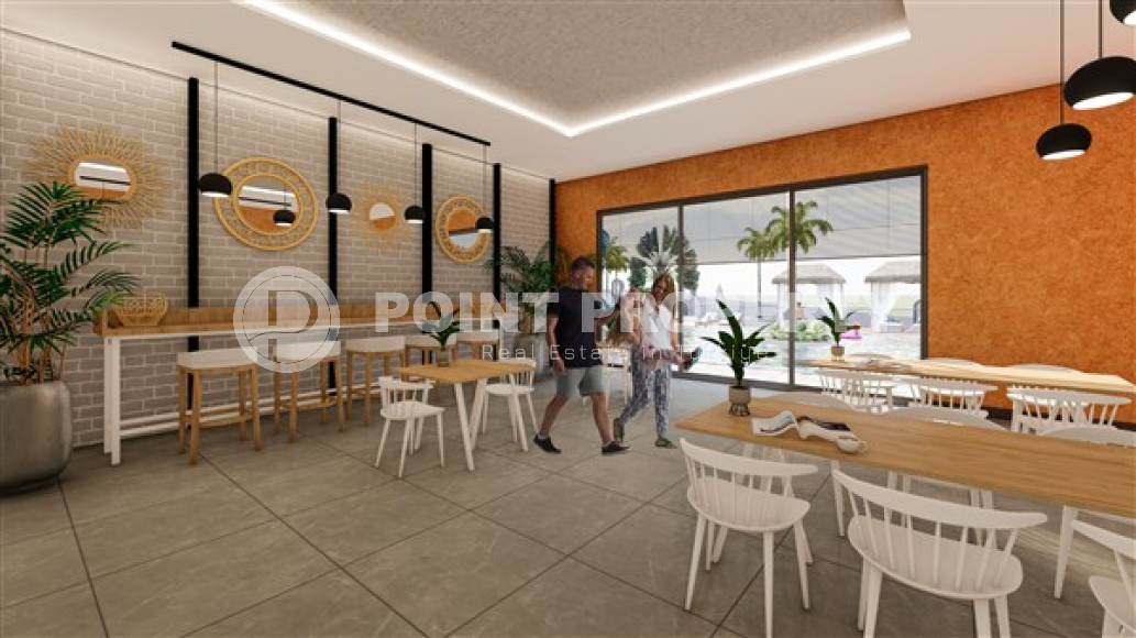 Двухуровневые апартаменты 100 м2 в строящейся резиденции с собственным пляжем, район Авсаллар-id-3622-фото-9