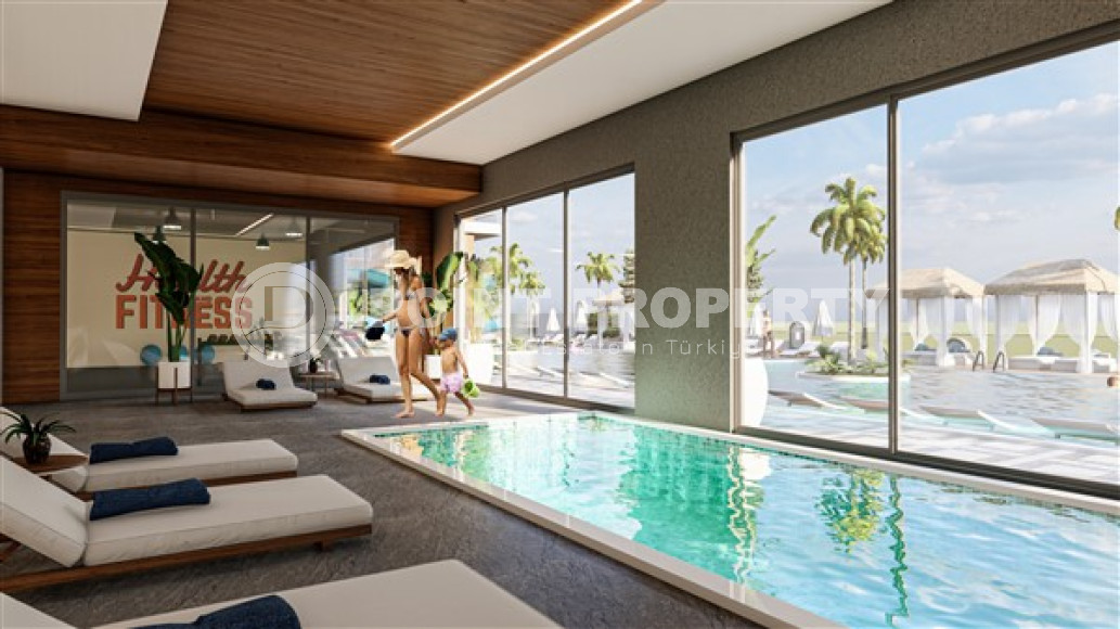 Двухуровневые апартаменты 100 м2 в строящейся резиденции с собственным пляжем, район Авсаллар-id-3622-фото-10