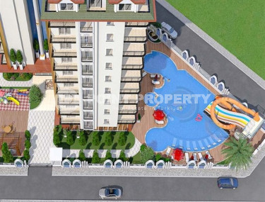 Красивая двухкомнатная квартира 53 м2, центр Аланьи, в строящейся резиденции с отельной инфраструктурой-id-3649-фото-2