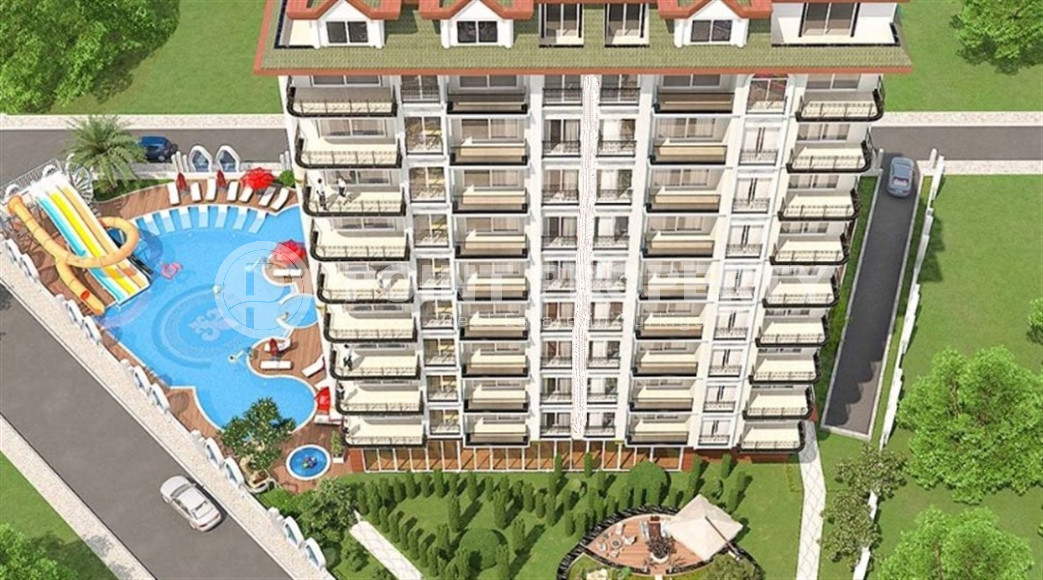 Красивая двухкомнатная квартира 53 м2, центр Аланьи, в строящейся резиденции с отельной инфраструктурой-id-3649-фото-3