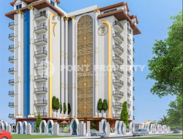 Красивая двухкомнатная квартира 53 м2, центр Аланьи, в строящейся резиденции с отельной инфраструктурой-id-3649-фото-4