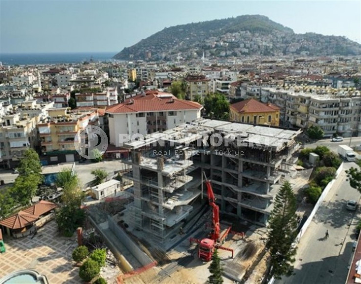 Красивая двухкомнатная квартира 53 м2, центр Аланьи, в строящейся резиденции с отельной инфраструктурой-id-3649-фото-6