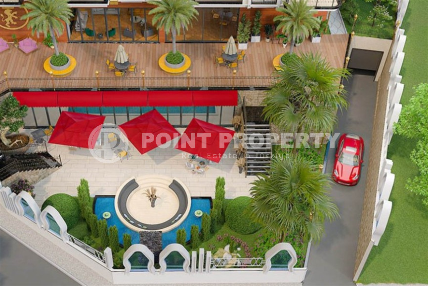 Красивая двухкомнатная квартира 53 м2, центр Аланьи, в строящейся резиденции с отельной инфраструктурой-id-3649-фото-11