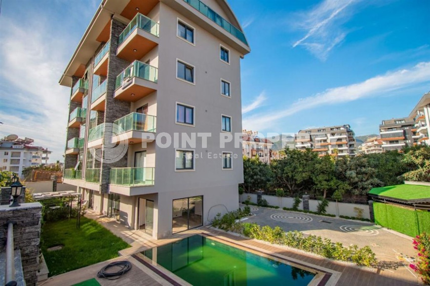 Stylish one-bedroom apartment, 55m², in a cozy complex at the foot of the mountains in Oba, Alanya-id-1317-photo-12