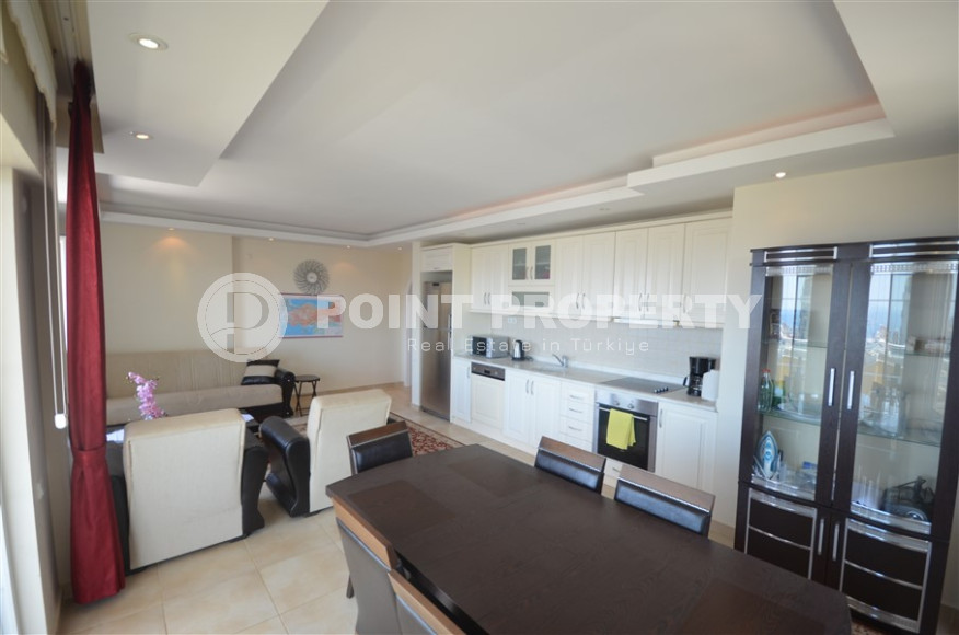 Уютная трехкомнатная квартира, 120м², в комплексе с инфраструктурой, в 400м от моря в районе Алании Тосмур-id-1318-фото-2