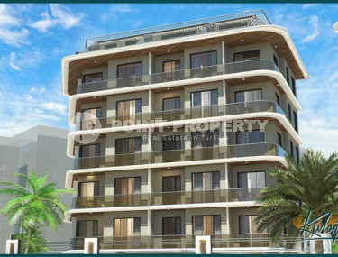 Новые двухкомнатные апартаменты 56 м2 в строящейся малоэтажной резиденции, центр Аланьи, Кейкубат-id-3663-фото-2