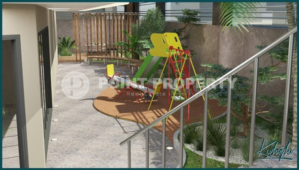 Новые двухкомнатные апартаменты 56 м2 в строящейся малоэтажной резиденции, центр Аланьи, Кейкубат-id-3663-фото-6