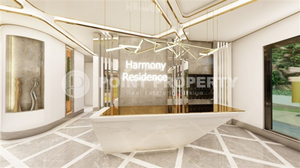 Новые двухкомнатные апартаменты 56 м2 в строящейся малоэтажной резиденции, центр Аланьи, Кейкубат-id-3663-фото-7