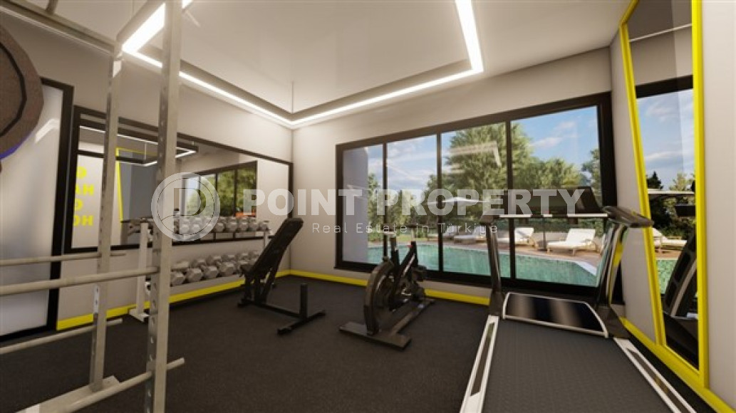 Новые двухкомнатные апартаменты 56 м2 в строящейся малоэтажной резиденции, центр Аланьи, Кейкубат-id-3663-фото-8