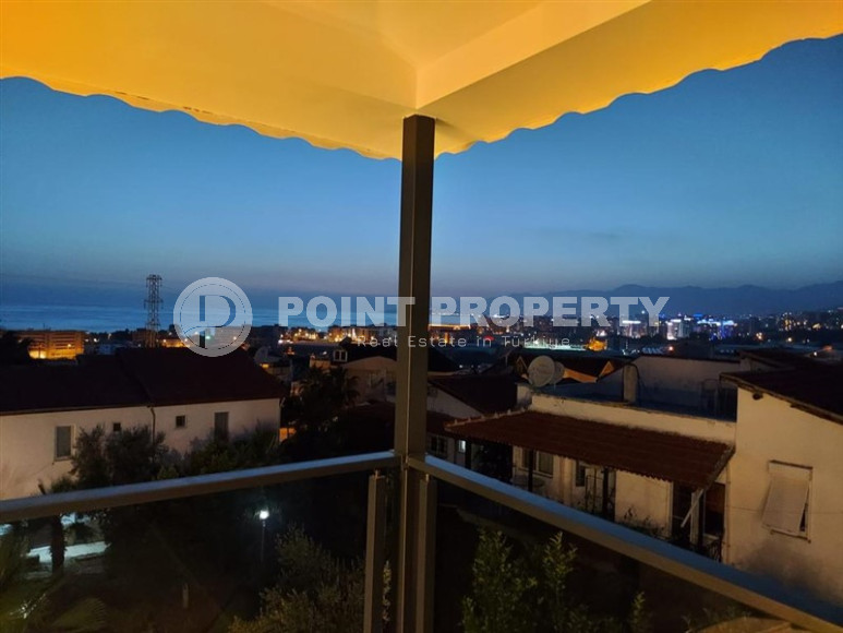 Стильная дизайнерская квартира с тремя спальнями, 140м², в таунхаусе в районе Алании Каргыджак-id-1319-фото-27