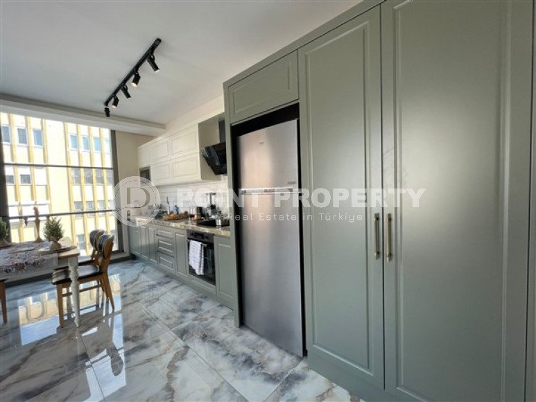 Трёхкомнатная квартира 78 м2 укомплектованная мебелью, в 700 метрах от пляжа Клеопатры, центр Аланьи-id-3696-фото-6