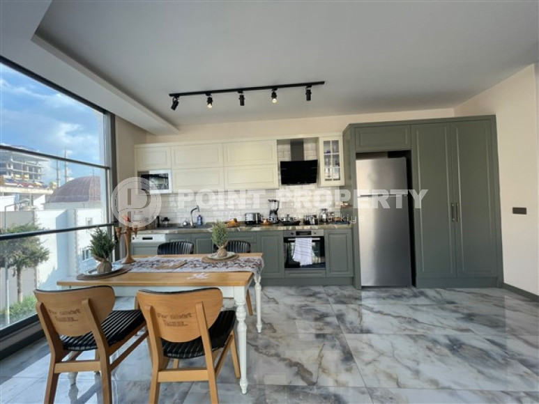 Трёхкомнатная квартира 78 м2 укомплектованная мебелью, в 700 метрах от пляжа Клеопатры, центр Аланьи-id-3696-фото-8