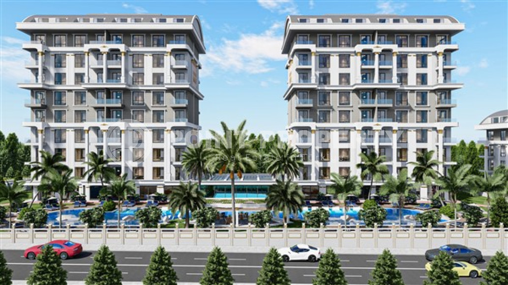 Apartments and duplexes at an excellent price, for investment, in a building under construction at the initial stage of construction, Payallar, Alanya-id-3028-photo-2