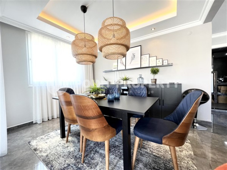 Дуплекс полностью меблированный, на 12-м этаже, с выходом на террасы, в районе Махмутлар.-id-3704-фото-4