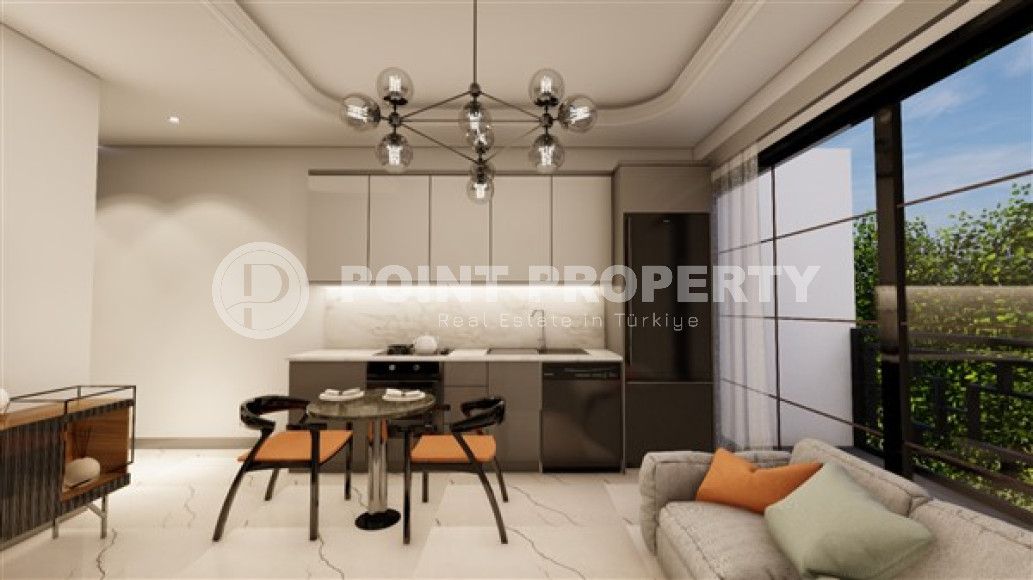 Компактная квартира 1+1 в центре Алании, в новом жилом комплексе, на окончательном этапе строительства.-id-3712-фото-4