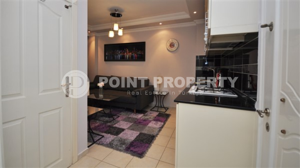 Небольшие апартаменты 1+1 с площадью 45 м2 недалеко от пляжа Клеопатры, центр Аланьи-id-3756-фото-2