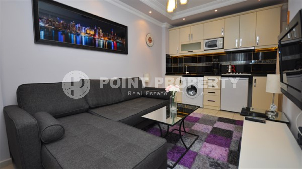 Небольшие апартаменты 1+1 с площадью 45 м2 недалеко от пляжа Клеопатры, центр Аланьи-id-3756-фото-4