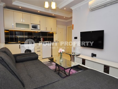 Небольшие апартаменты 1+1 с площадью 45 м2 недалеко от пляжа Клеопатры, центр Аланьи-id-3756-фото-5