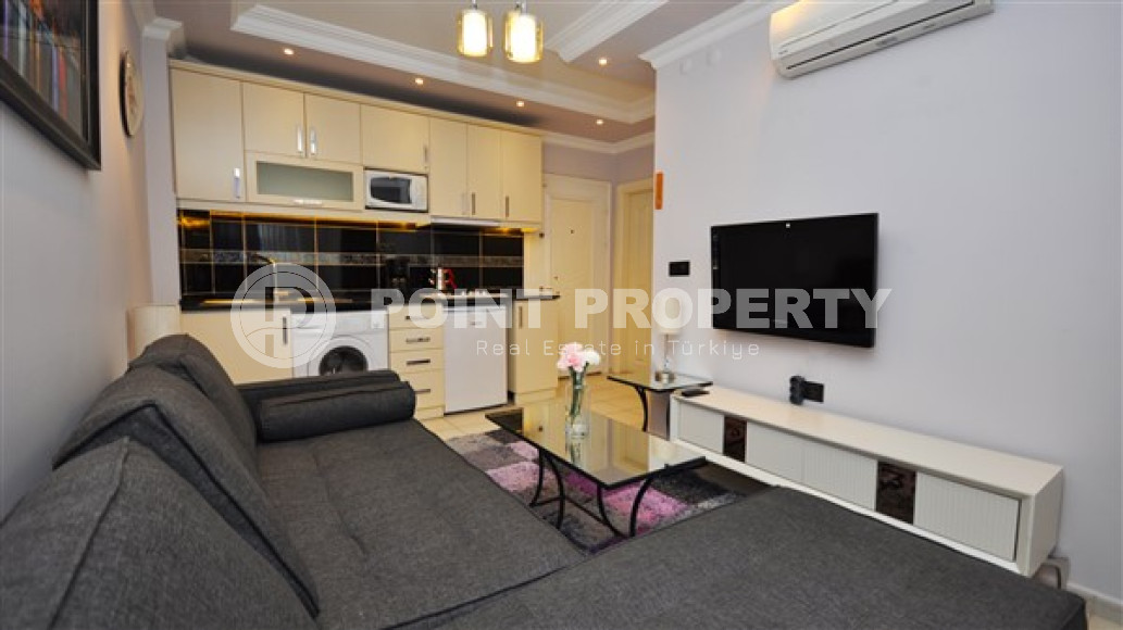 Небольшие апартаменты 1+1 с площадью 45 м2 недалеко от пляжа Клеопатры, центр Аланьи-id-3756-фото-5