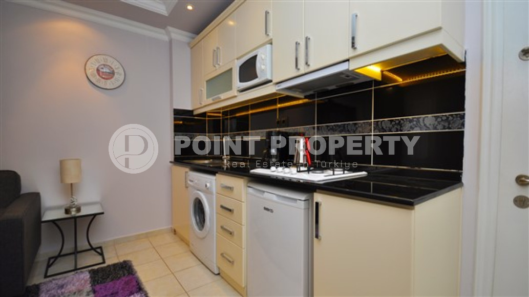 Небольшие апартаменты 1+1 с площадью 45 м2 недалеко от пляжа Клеопатры, центр Аланьи-id-3756-фото-6