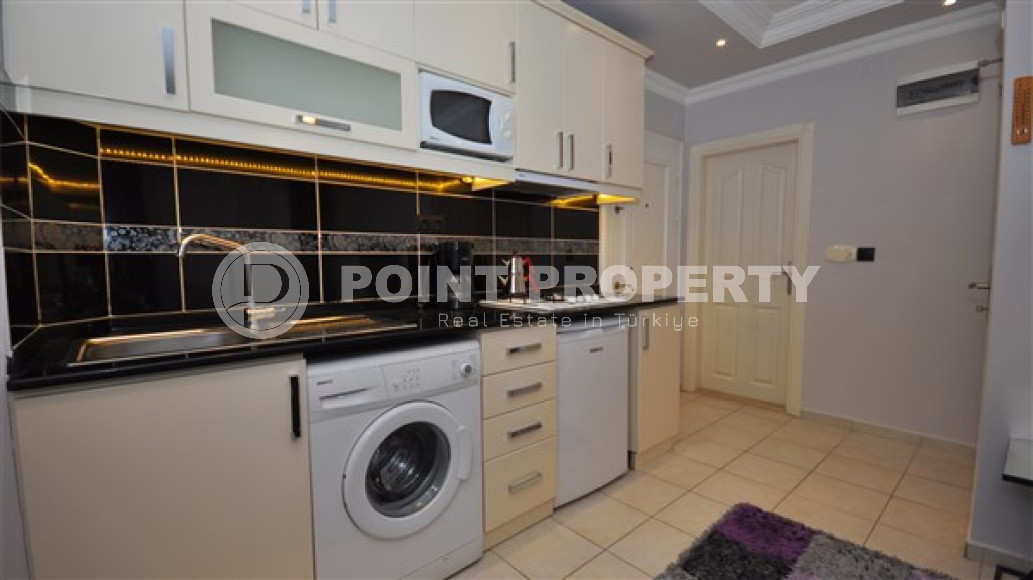 Небольшие апартаменты 1+1 с площадью 45 м2 недалеко от пляжа Клеопатры, центр Аланьи-id-3756-фото-7