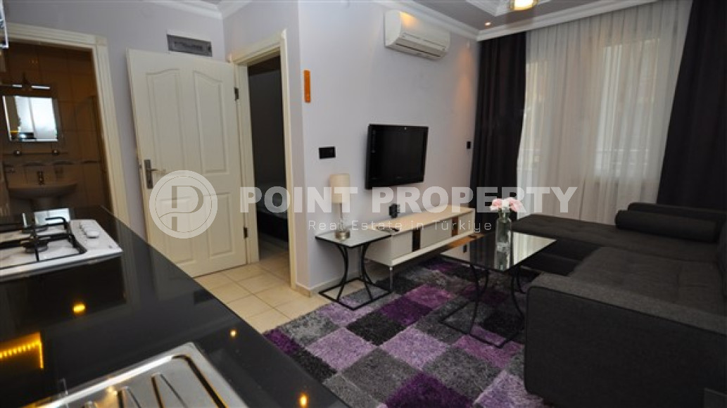 Небольшие апартаменты 1+1 с площадью 45 м2 недалеко от пляжа Клеопатры, центр Аланьи-id-3756-фото-9