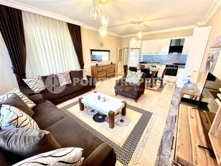 Трёхкомнатная квартира с мебелью с площадью 110 м2 в районе Аланьи, Оба-id-3777-фото-5