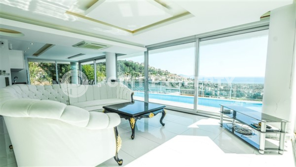 Six-room villa with a total area of 366 m2 and a luxurious view in Alanya, Tepe-id-3793-photo-7
