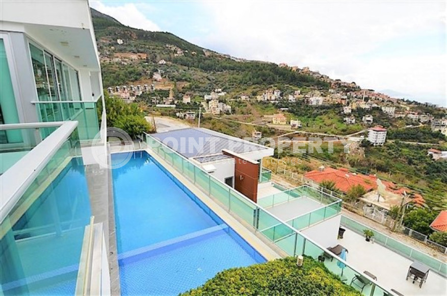 Six-room villa with a total area of 366 m2 and a luxurious view in Alanya, Tepe-id-3793-photo-17