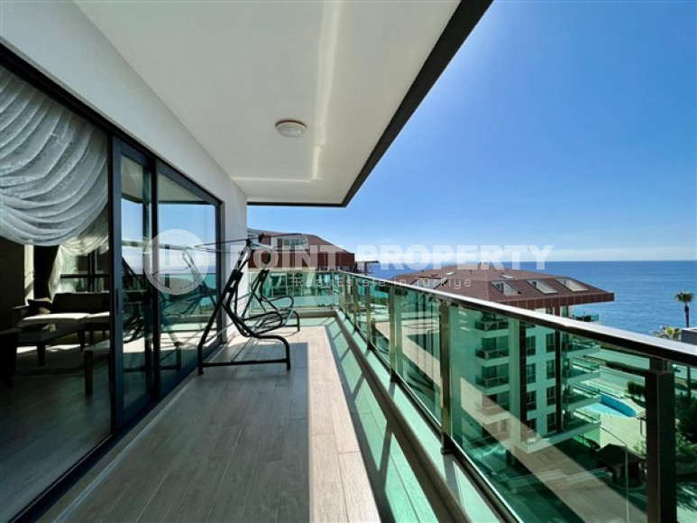 Роскошный дуплекс с видом на море в 50 метрах от пляжа в районе Каргыджак.-id-3821-фото-10