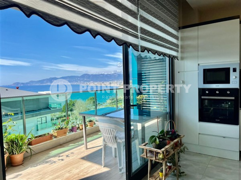 Роскошный дуплекс с видом на море в 50 метрах от пляжа в районе Каргыджак.-id-3821-фото-11