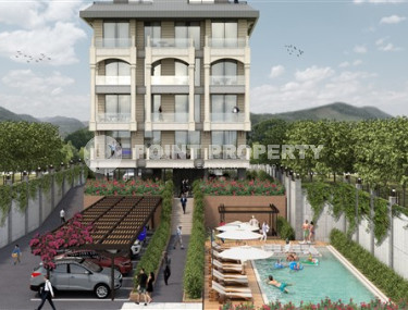 Двухкомнатные апартаменты 55 м2 в красочной резиденции на этапе строительных работ, район Кестель-id-3853-фото-3