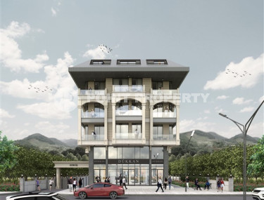 Двухкомнатные апартаменты 55 м2 в красочной резиденции на этапе строительных работ, район Кестель-id-3853-фото-4