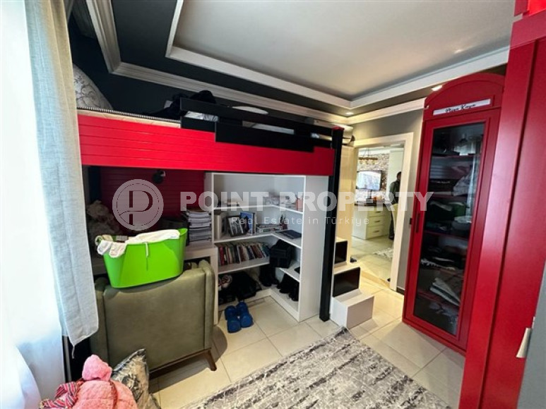 Апартаменты 2+1 с интересными дизайнерскими решениями в интерьере в центре района Оба.-id-3915-фото-5