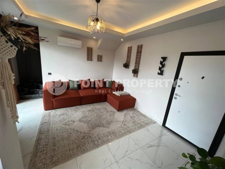 Двухуровневые апартаменты 2+1 с площадью 98 м2 в районе Оба. Продаются с мебелью.-id-3935-фото-6