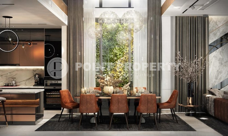 Элитный и эксклюзивный проект в районе Аланьи, Тепе. Комплекс состоящий из 14 вилл с площадью от 332 до 475 м2.-id-3936-фото-7