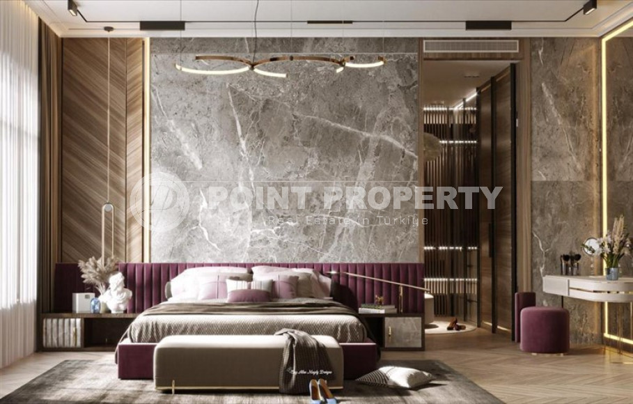 Элитный и эксклюзивный проект в районе Аланьи, Тепе. Комплекс состоящий из 14 вилл с площадью от 332 до 475 м2.-id-3936-фото-12