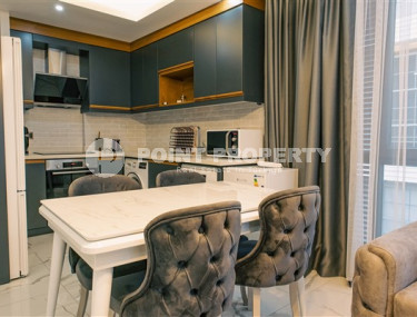 Стильная современная квартира 1+1 в новом доме в самом центре Аланьи.-id-3948-фото-4