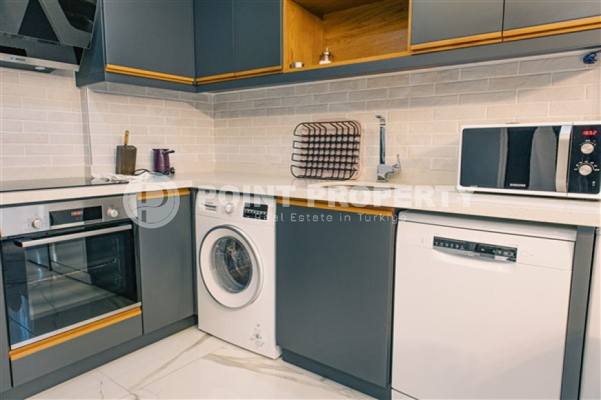 Стильная современная квартира 1+1 в новом доме в самом центре Аланьи.-id-3948-фото-5