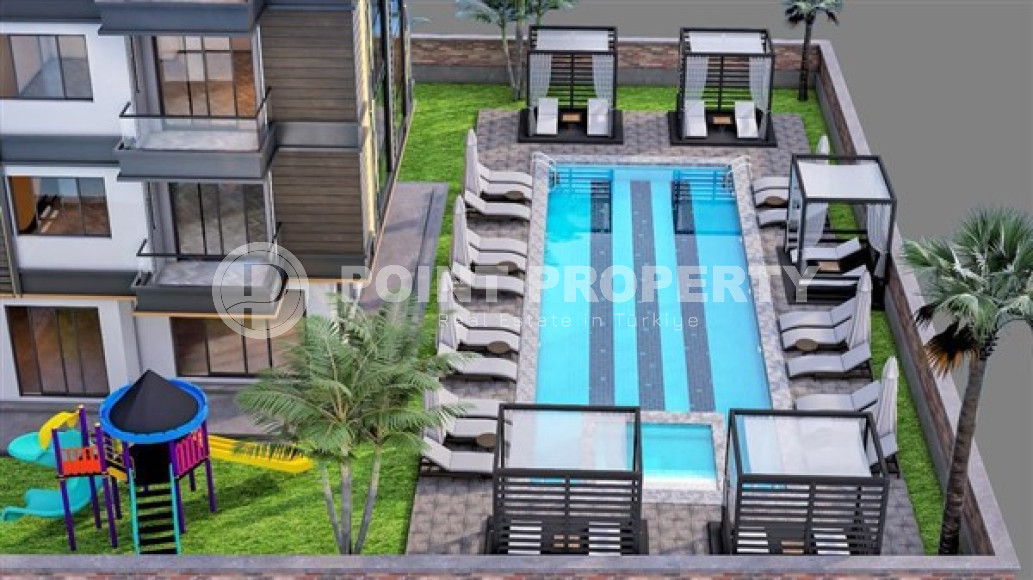 Апартаменты 1+1 в новой резиденции на завершающем этапе строительства в центральном районе Аланьи.-id-3986-фото-5