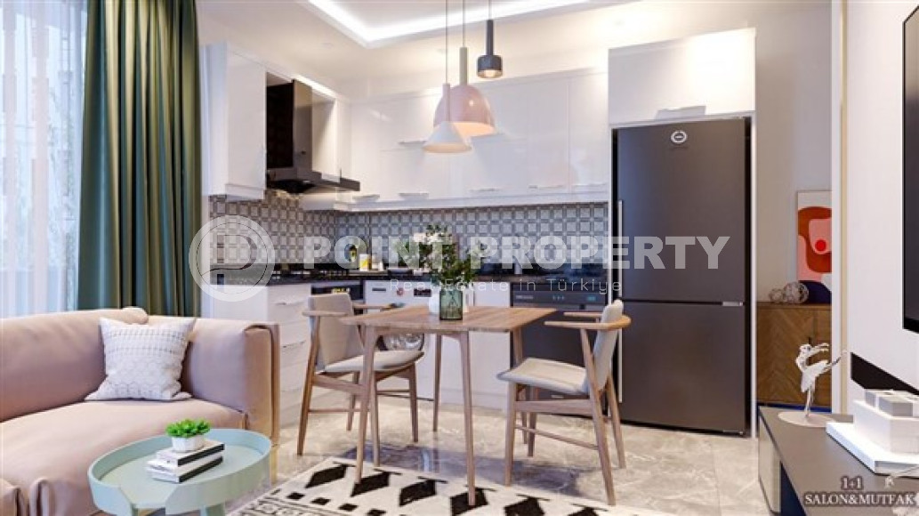 Небольшая квартира 1+1 в новом доме на финальной стадии строительства в районе Авсаллар.-id-3987-фото-7