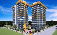 Luxury apartment 70 m2 in a residence under construction 100 meters from the sea, Mahmutlar-id-4016-photo-1
