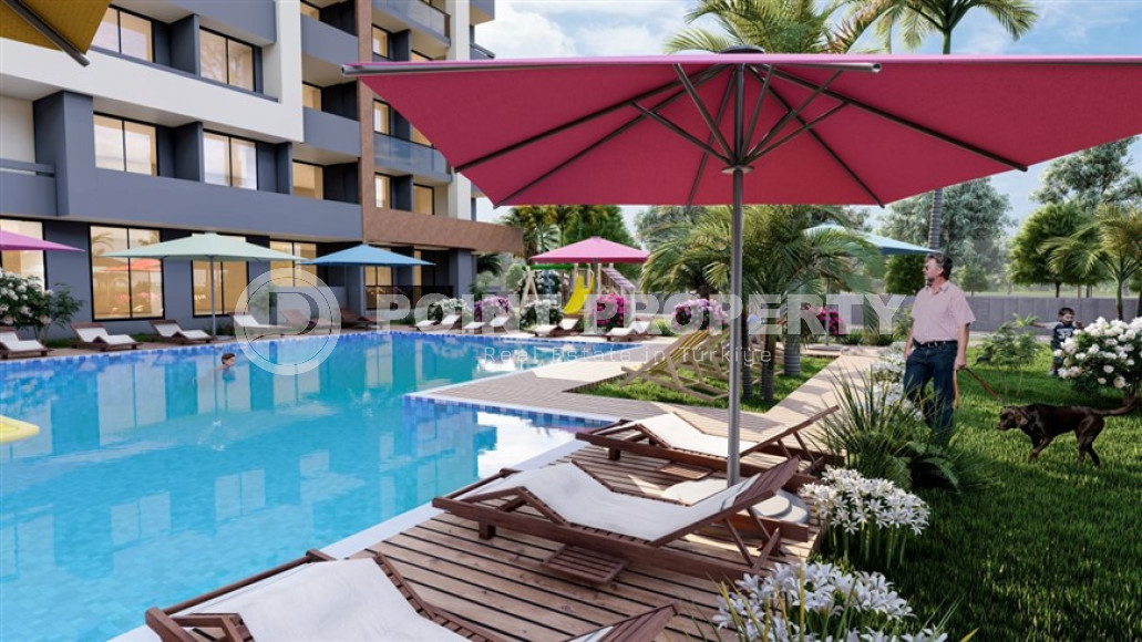 Новый проект в Мерсине – квартиры с одной и двумя спальнями на разных этажах в доме с бассейном и садом. Срок введения объекта в эксплуатацию – конец января 2025 года.-id-4029-фото-14