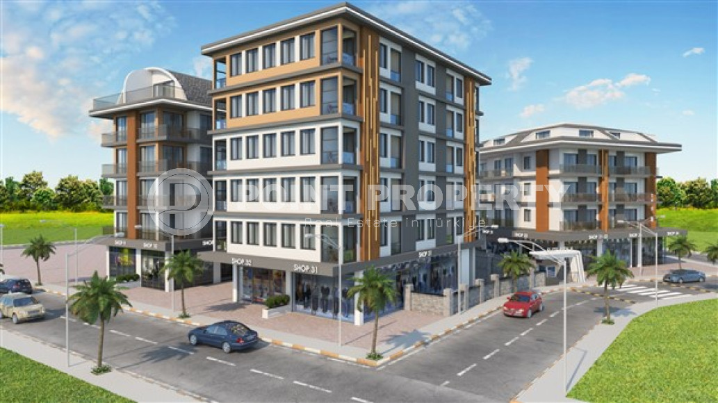 Две квартиры на продажу с планировками 1+1 и площадью 52 м2 в строящейся резиденции, центр Аланьи-id-4036-фото-1