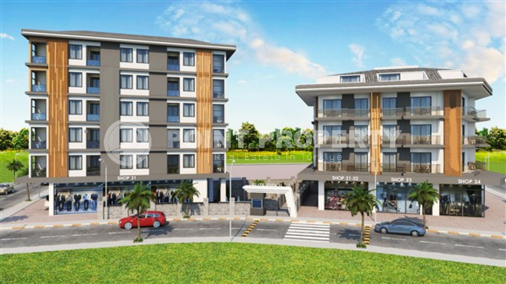 Две квартиры на продажу с планировками 1+1 и площадью 52 м2 в строящейся резиденции, центр Аланьи-id-4036-фото-3